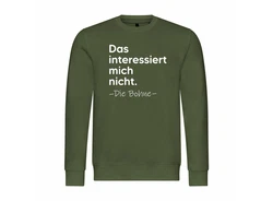 deinshirt Kapuzenpullover Herren Das interessiert mich nicht. DIE BOHNE Dunkelgrün/Braun/Grün/Khaki