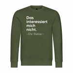 deinshirt Kapuzenpullover Herren Das interessiert mich nicht. DIE BOHNE Dunkelgrün/Braun/Grün/Khaki