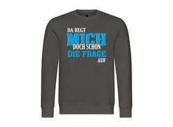 deinshirt Kapuzenpullover Herren Da regt mich schon die Frage auf Mit Print Motiv Blau/Dunkelblau/Grau/Dunkelgrau