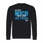 deinshirt Kapuzenpullover Herren Da regt mich schon die Frage auf Mit Print Motiv Schwarz/Blau/Dunkelblau