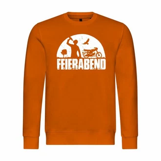 deinshirt Kapuzenpullover Herren Pullover Feierabend Simson Orange/Grau deinshirt Kapuzenpullover Herren Pullover Feierabend Simson Orange/Grau