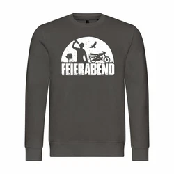 deinshirt Kapuzenpullover Herren Pullover Feierabend Simson Grau