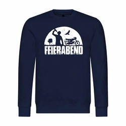 deinshirt Kapuzenpullover Herren Pullover Feierabend Simson Dunkelblau/Grau