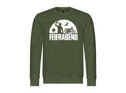 deinshirt Kapuzenpullover Herren Pullover Feierabend Simson Dunkelgrün/Grün/Grau