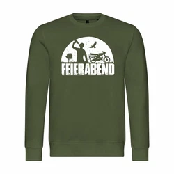 deinshirt Kapuzenpullover Herren Pullover Feierabend Simson Dunkelgrün/Grün/Grau