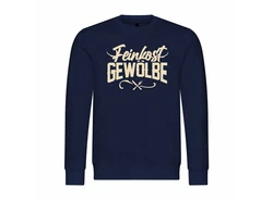 deinshirt Kapuzenpullover Feinkostgewölbe Mit Print Motiv Dunkelblau/Gelb/Beige