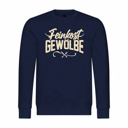 deinshirt Kapuzenpullover Feinkostgewölbe Mit Print Motiv Dunkelblau/Gelb/Beige