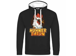 deinshirt Kapuzenpullover Hhnerbaron Mit Print Motiv Orange/Rot/Rosa/Grau/Dunkelgrün