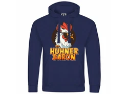 deinshirt Kapuzenpullover Hhnerbaron Mit Print Motiv Blau/Hellblau/Dunkelblau