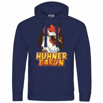 deinshirt Kapuzenpullover Hhnerbaron Mit Print Motiv Blau/Hellblau/Dunkelblau