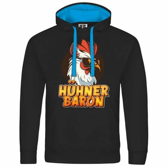 deinshirt Kapuzenpullover Hhnerbaron Mit Print Motiv Orange/Rosa/Braun/Schwarz