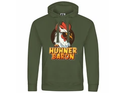 deinshirt Kapuzenpullover Hhnerbaron Mit Print Motiv Dunkelgrün