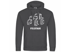 deinshirt Kapuzenpullover Feldtaxi Mit Print Motiv Grau/Beige