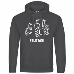 deinshirt Kapuzenpullover Feldtaxi Mit Print Motiv Grau/Beige