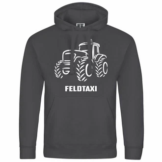 deinshirt Kapuzenpullover Feldtaxi Mit Print Motiv Grau/Beige