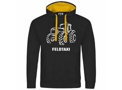 deinshirt Kapuzenpullover Feldtaxi Mit Print Motiv Gelb/Grau