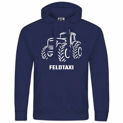 deinshirt Kapuzenpullover Feldtaxi Mit Print Motiv Blau/Dunkelblau/Grau/Hellblau