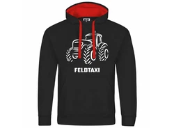deinshirt Kapuzenpullover Feldtaxi Mit Print Motiv Rot/Grau/Schwarz