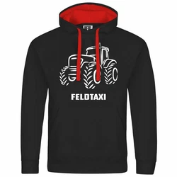 deinshirt Kapuzenpullover Feldtaxi Mit Print Motiv Rot/Grau/Schwarz