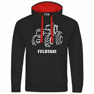 deinshirt Kapuzenpullover Feldtaxi Mit Print Motiv Rot/Grau/Schwarz