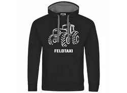 deinshirt Kapuzenpullover Feldtaxi Mit Print Motiv Grau/Beige/Schwarz