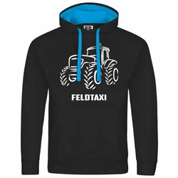 deinshirt Kapuzenpullover Feldtaxi Mit Print Motiv Grau/Türkis/Schwarz/Braun/Blau