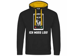 deinshirt Kapuzenpullover Meine Khe rufen an Gold/Schwarz/Braun