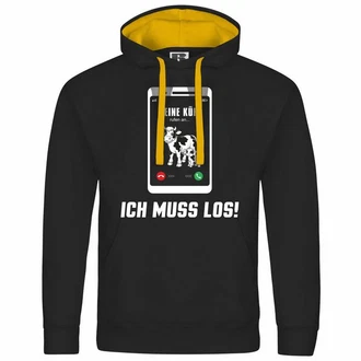 deinshirt Kapuzenpullover Meine Khe rufen an Gold/Schwarz/Braun deinshirt Kapuzenpullover Meine Khe rufen an Gold/Schwarz/Braun