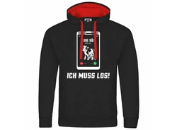 deinshirt Kapuzenpullover Meine Khe rufen an Rot/Schwarz/Dunkelrot