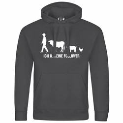 deinshirt Kapuzenpullover Herren Ich und meine Follower Beige/Grau/Braun/Dunkelgrau/Orange/Silber