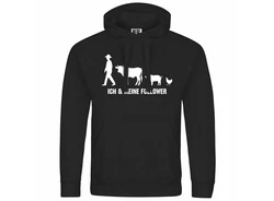 deinshirt Kapuzenpullover Herren Ich und meine Follower Beige/Schwarz