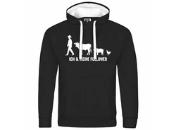 deinshirt Kapuzenpullover Herren Ich und meine Follower Schwarz/Braun/Beige