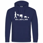 deinshirt Kapuzenpullover Herren Ich und meine Follower Dunkelblau/Beige/Blau