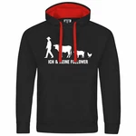deinshirt Kapuzenpullover Herren Ich und meine Follower Rot/Beige/Schwarz