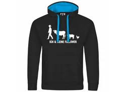 deinshirt Kapuzenpullover Herren Ich und meine Follower Beige/Schwarz/Blau/Hellblau/Grün