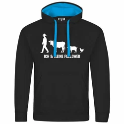 deinshirt Kapuzenpullover Herren Ich und meine Follower Beige/Schwarz/Blau/Hellblau/Grün