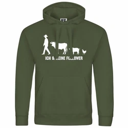 deinshirt Kapuzenpullover Herren Ich und meine Follower Dunkelgrün