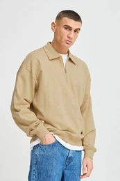 !Solid Polokragenpullover SDOWNEY modisches Sweatshirt