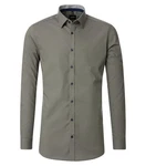 VENTI CASAMODA Businesshemd Body Fit Kentkragen Dunkelgrün/Khaki