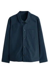 Next Sakko Hemdjacke mit Stretch (1-tlg) Dunkelblau/Hellblau/Blau