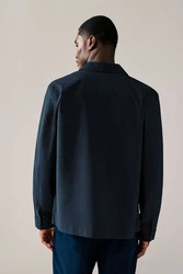 Next Sakko Hemdjacke mit Stretch (1-tlg) Dunkelblau/Hellblau/Blau