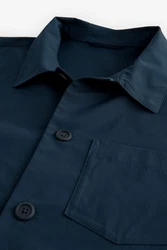 Next Sakko Hemdjacke mit Stretch (1-tlg) Dunkelblau/Hellblau/Blau