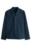 Next Sakko Hemdjacke mit Stretch (1-tlg) Dunkelblau/Hellblau/Blau
