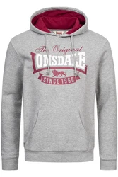 Lonsdale Kapuzenpullover Stotfield Rot/Grau/Dunkelrot/Rosa/Dunkelgrau
