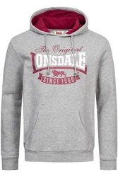 Lonsdale Kapuzenpullover Stotfield Rot/Grau/Dunkelrot/Rosa/Dunkelgrau