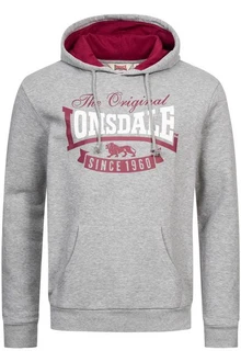 Lonsdale Kapuzenpullover Stotfield Rot/Grau/Dunkelrot/Rosa/Dunkelgrau