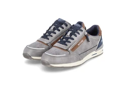Mustang Schnürschuh Halbschuhe Sneaker Grau/Blau/Dunkelblau