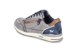 Mustang Schnürschuh Halbschuhe Sneaker Grau/Blau/Dunkelblau