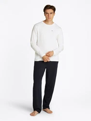 Tommy Hilfiger Underwear Pyjama LS JERSEY PJ SET Creme/Weiß/Dunkelblau/Schwarz/Hellblau