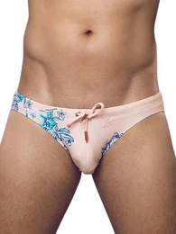 Badehose Print V20 Swim Briefs Swimwear Tahiti Peach L